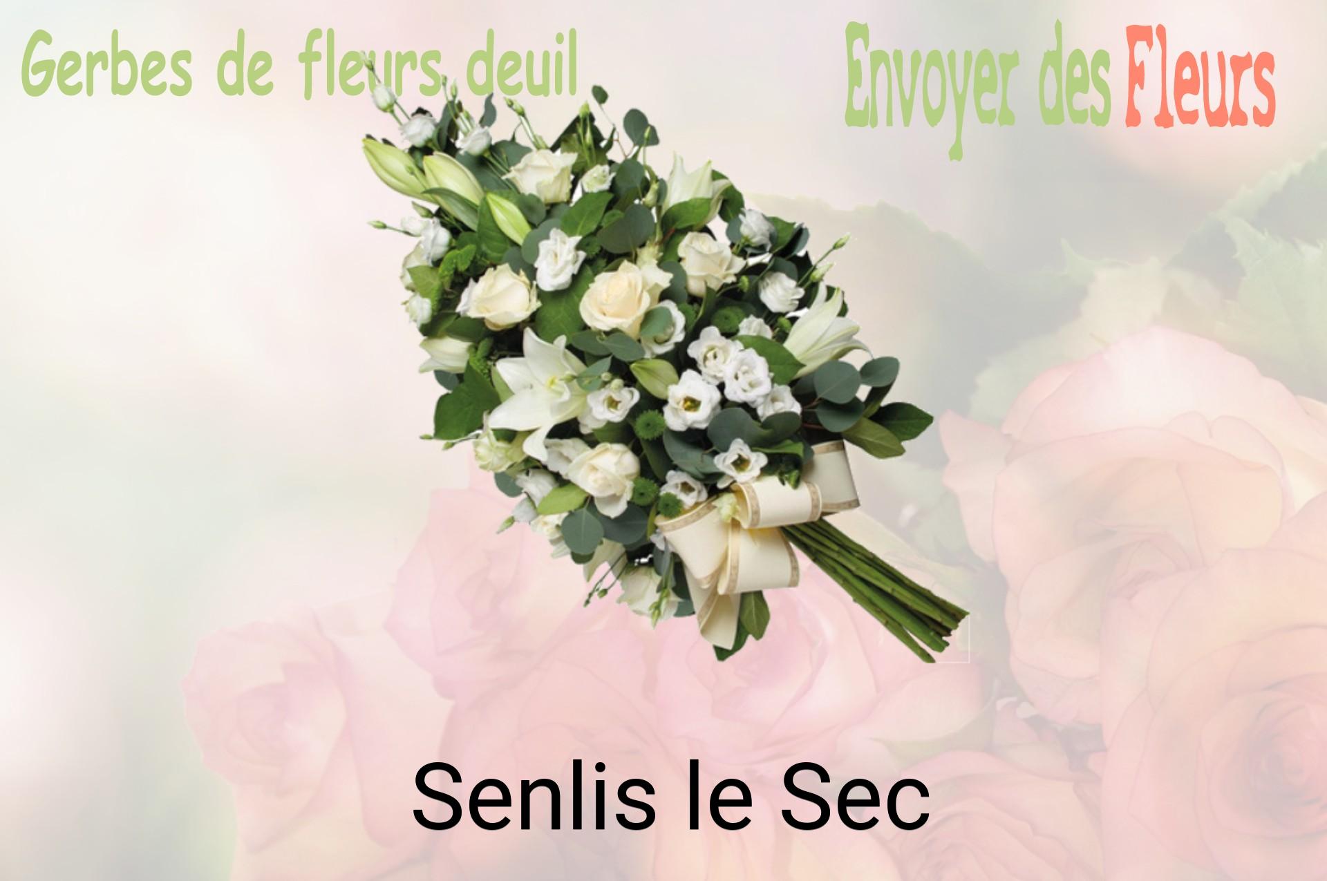 Gerbe de fleurs de deuil livrée à Senlis-le-Sec